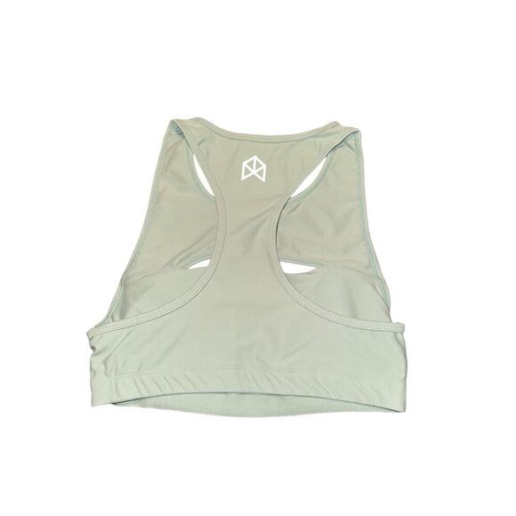 Rawgear Women's Racerback Workout Yoga Cutout Sports Bra Size XS Light Green NWT - Picture 4 of 6